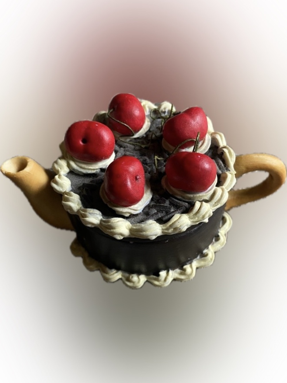 Vintage Miniature Cake Teapot with Lid – Handcrafted in Thailand Ceramic